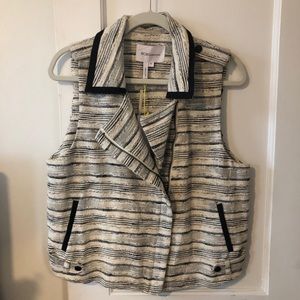 BCBG Black & White Vest Size M